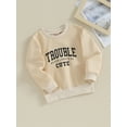 thumbnail image 3 of Bslissey Little Boys Girls Sweatshirt Long Sleeve Letter Print Hoodie Toddler Crew Neck Loose Pullovers Kids Casual Tops for Daily Life 3T 4T 5T 6T 7T, 3 of 8