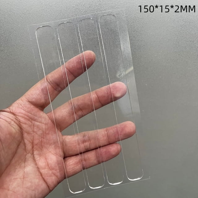 Tira anticolisión transparente invisible sin perforaciones para refrigerador, tapete anticolisión, manija de puerta engrosada, pegatina anticolisión de silicona para puerta, gabinete trasero