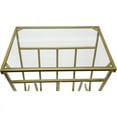 thumbnail image 4 of Spitiko Homes End Table in Gold with Clear Glass and Magazine Holder, 4 of 6