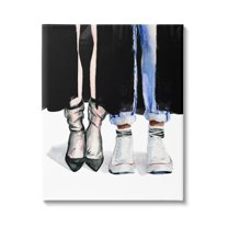 Stupell Industries Fashion Man & Woman Shoes Heels Beauty & Fashion Painting Gallery Wrapped Canvas Print Wall Art