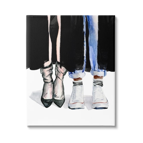 Stupell Industries Fashion Man & Woman Shoes Heels Beauty & Fashion Painting Gallery Wrapped Canvas Print Wall Art