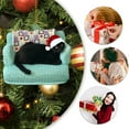 thumbnail image 2 of Black Cat Ornaments for Christmas Tree, Christmas Animal Ornament, Xmas Decor Tree Hanging, Christmas Tree Ornaments Topper Decorations, Gifts for Cat Lovers, 2 of 5