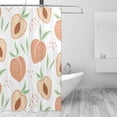 thumbnail image 2 of LNWH Waterproof Shower Curtain, Polyester Abstract Watercolor Peach Doodle Art Pattern Bathroom Shower Curtains Sets with 12 Shower Curtain Hooks, 72x72 Inches, 2 of 8