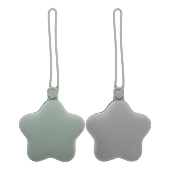 Estuche de silicona para chupetes de 2 piezas, bolsa de silicona para chupetes de bebés recién nacidos, estuche portátil para chupetes de silicona para niños y niñas