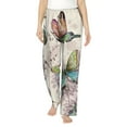 thumbnail image 2 of Kdxio Women's Comfy Stretch Flying Butterflies-1Print Drawstring Pajama Pants-Small, 2 of 9