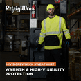 thumbnail image 3 of RefrigiWear HiVis Crewneck Sweatshirt - High Visibility Work Pullover, Warm Safety Sweatshirt for Outdoor Jobs, 3 of 7