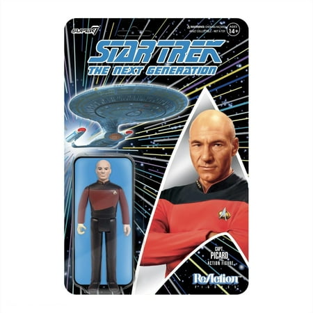Star Trek The Next Generation Captain Picard TNG Patrick Stewart ReAction Figure Super7