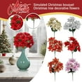 thumbnail image 5 of Poinsettia Flower for Christmas Tree, Christmas Glitter Poinsettia Artificial Bushes Decorations Ornaments for Home Decor Indoor Outdoor Porch Xmas Tree Wreath Table Centerpiece Cemetery, 5 of 9