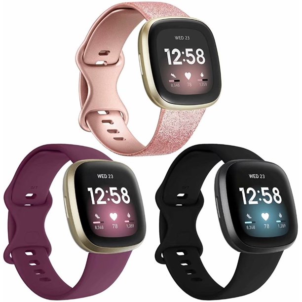 CCnutri 3 Pack Compatible with Fitbit Sense Bands/Fitbit Versa 3