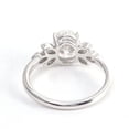 thumbnail image 6 of Bow Jewelry 14K White Gold Plated 1.77 Ct Oval Cut Moissanite Solitaire Ring - Gorgeous Floral Engagement Ring - Elegant Solitaire with Marquise Accent Rings - Celebrate Love with This Unique Piece, 6 of 9