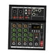 thumbnail image 2 of Mezclador de audio de estudio de 4 canales portátil con reverberación, mezclador analógico RCA, sonido profesional negro, 2 of 9