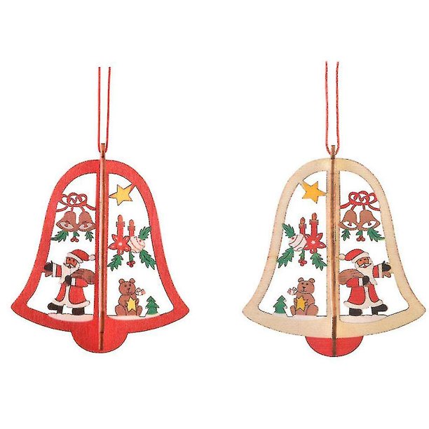 Árbol de Navidad colgante de madera, regalos para niños, decoración del hogar de Navidad