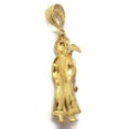 thumbnail image 2 of Santa Muerte Holy Death Grim Reaper with Diamond Eyes 14k Solid Yellow Gold Pendant!!, 2 of 3