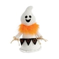 thumbnail image 2 of Figura de escultura artesanal ligera de juguete de muñeca fantasma para decoración de Halloween Naranja, 2 of 9