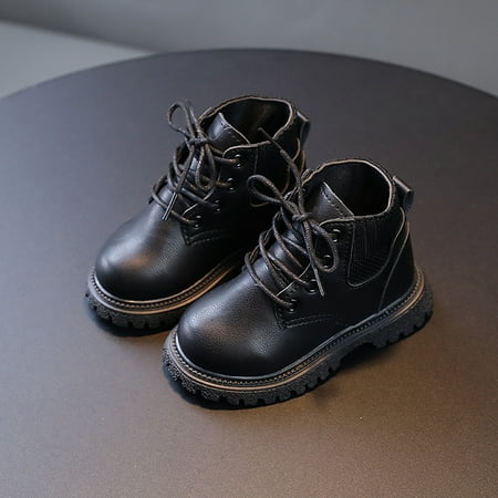 

Wavsuf Boots for Toddler Girls and Boys Knitted Casual Winter Black Boots Size 3.5-4 Years