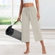 thumbnail image 4 of MKLEKYY Leggings deportivos para mujer, pantalones casuales de verano para mujer, pantalones casuales de pierna recta para uso diario, pantalones de color sólido, pantalones deportivos con bolsillos, 4 of 4