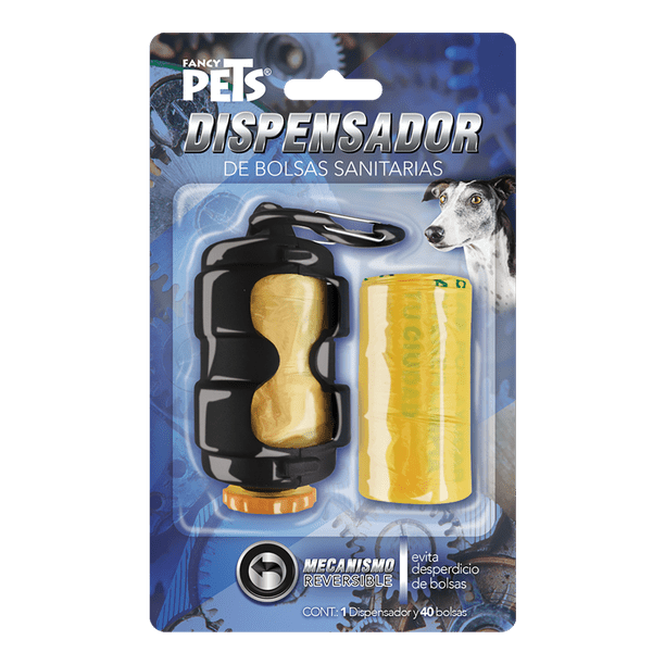 Dispensador Retractil C/Bolsas Sanitarias - 40 Pz Fancy Pets 40 pz