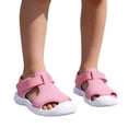 thumbnail image 2 of Huanglei Girls Summer Sneakers Breathable Beach Shoes Thick Sole Outdoor Casual Walking Shoes For Toddlers Kids , Size 12.5 ,Red, 2 of 6