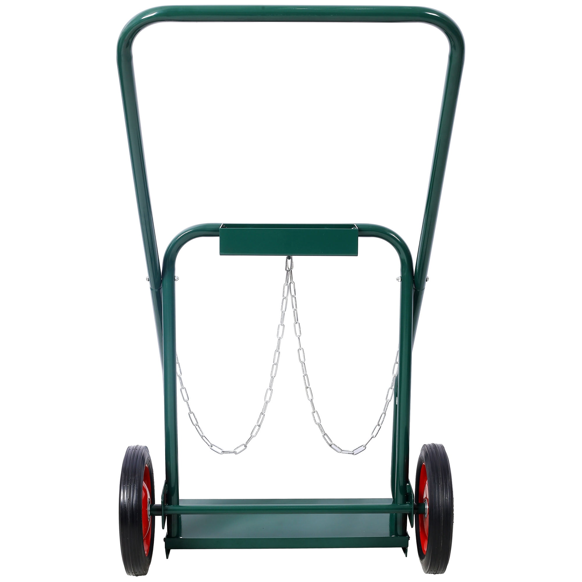 Heavy Duty Cylinder Cart With 440 Lbs Capacity, Compact Dual Oxygen Tank Hand Truck, 10 Inch Solid Rubber Wheels, Durable Metal Design For Secure Gas Cylinder Storage And Mobility