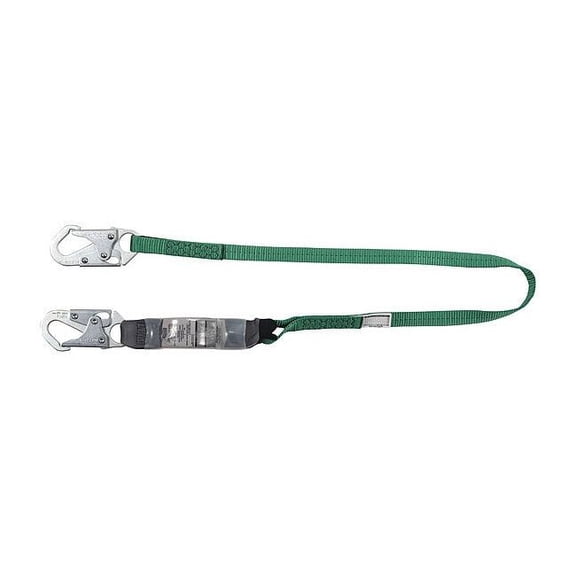 Msa Safety Shock-Absorbing Lanyard,Gray 10193125