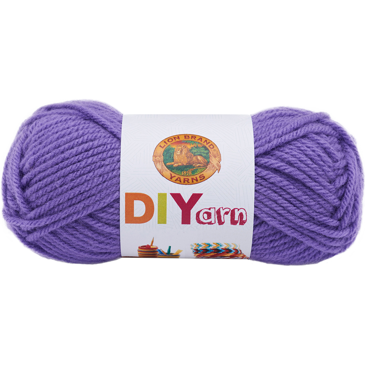 Lion Brand Yarns DIYarn Acrylic Purple Yarn, 1 Each