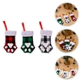 thumbnail image 3 of GOOHOCHY - Juego de 3 calcetines navideños decorativos con forma de garra de gato, bolsa de regalo, decoración para colgar en el árbol de Navidad, 3 of 8