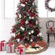 thumbnail image 4 of Naiovety de árbol de Navidad Parche de alce de tela Decoración de fondo de árbol pequeño Delantal Cubierta de piso Festival Kits de decoración para fiestas, 4 of 6