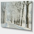 thumbnail image 2 of Winter Road in Dense Foggy Forest - Large Forest Canvas Art Print, 2 of 4