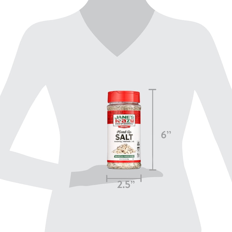 Jane's Krazy Mixed Up Salt - 9.5 Oz Seasoning Blend For Cooking, Grilling, And Every Meal