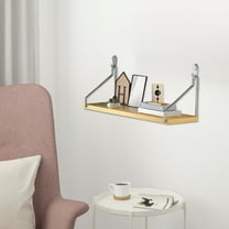 InsCrazy Floating Shelves Storage No-drill Wall Shelf Bedside Wall-mounted Shelf Wall-mounted Projector for Office, Living Room, Kitchen