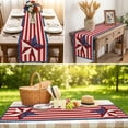 thumbnail image 5 of Dongrere Patriotic Table Runner, 4th of July Star & Stripe Print Red White Blue Table Decor for Independence Memorial Day Kitchen Party, 5 of 7