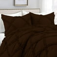 thumbnail image 4 of D.N.G. BEDDINGS 3 Piece Luxurious Diamond Ruffle Comforter Set Super Soft, All Season Pintuck 800 Thread Count, 100% Egyptian Cotton, Full/Queen Size Chocolate Color, 4 of 9