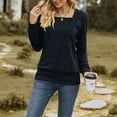 thumbnail image 5 of Kadahis Womens Long Sleeve Solid Color Knitted Sweaters Casual Solid Color Sweater Tops Pullover, 5 of 5