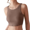 thumbnail image 5 of Women's Sleeveless Ribbed Knit Tank Top with Built-In Bra, Stretchy Camisole for Yoga, Workouts, and Casual Wear, 5 of 7