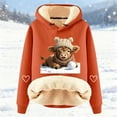 thumbnail image 2 of Hoodies for Women Long Sleeve Highland Cattle Print Hooded Sweatshirts 2025 Casual Fall Fashion Pullover Sweaters Winter Clothes, 2 of 3
