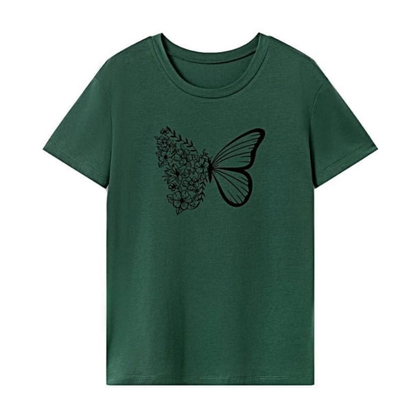 Camiseta de mujer Ropa ligera Moda Señoras Camiseta de cuello redondo Camiseta básica SG