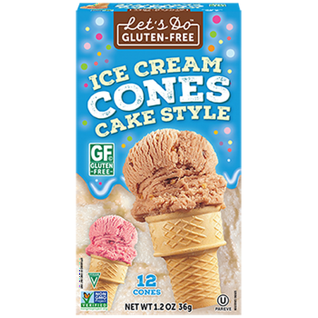 Edward & Sons Let's Do Gluten Free Ice Cream Cones, 12ct (Pack of