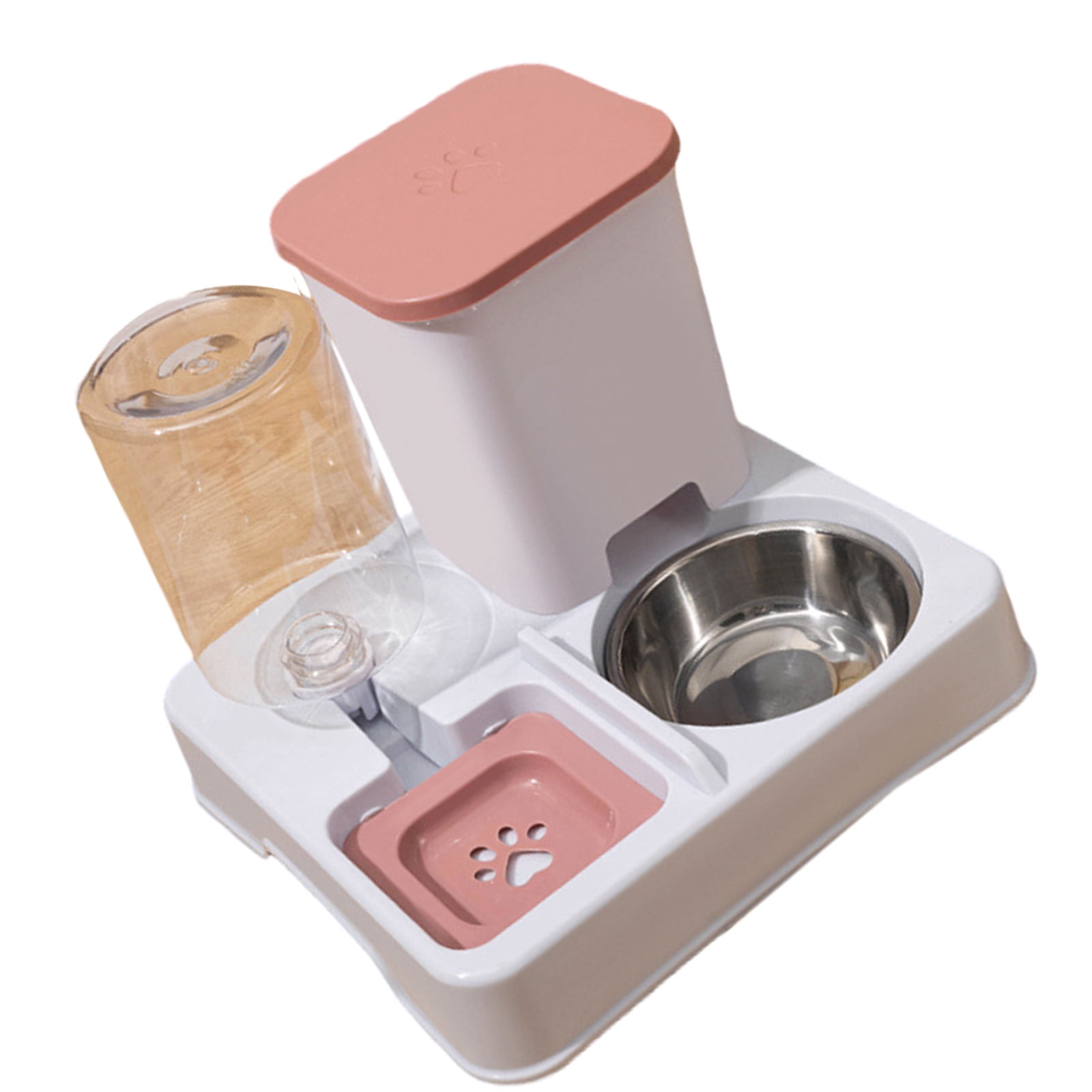 2IN1 Automatic Feeder for Small Dog Cats Feeder Double Bowl Container and Water Dispenser Pet Dishware