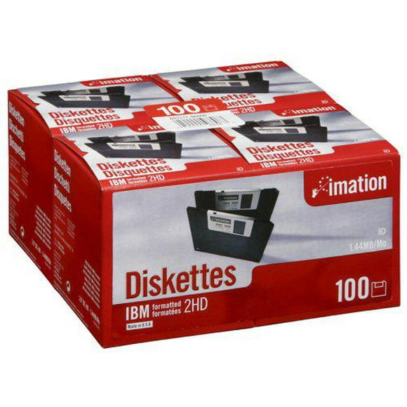 imation 3.5 - inch 1.44mb preformatted ibm 100-pack