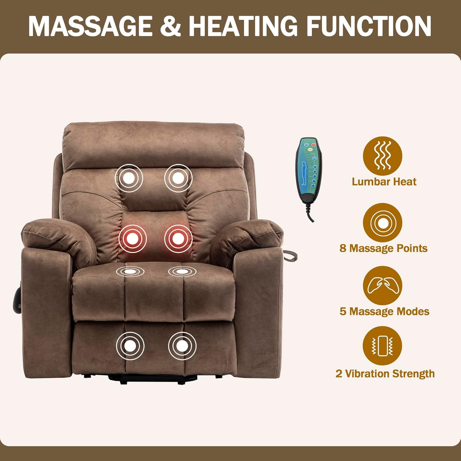 Lounge chair lift chair relax sofa chair living room furniture living room power elderly electric lounge chair (oversize, hidden cup holder)&nbsp;