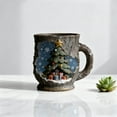 thumbnail image 4 of Eoozwa 2 Packs Christmas Magic Crackle Mug Holiday Gift Ceramic Coffee Cup with Festive Crackle Finish for Hot Cocoa and Tea Ideal for Holiday Parties and Gifts, 4 of 6