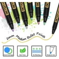 thumbnail image 3 of Metallic Paint Markers, 10 Colors Acrylic Paint Markers for Black Paper, 2mm Medium Tips Metallic Glitter Pens for Scrapbooking, Rock Painting, Greeting Cards, Photo Albums, DIY Art Crafts, 3 of 6