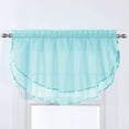 thumbnail image 2 of Collections Etc Stylemaster Elegance Sheer Voile Ascot Valance, 60" X 24", Aqua, 2 of 4