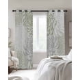 thumbnail image 2 of Sage Green Chrysanthemum Blackout Curtains for Bedroom, Farmhouse Botanical Floral Modern Room Darkening Window Drapes for Living Room, Thermal Insulated Grommet Curtains, 42x63 inch, 2 Panels, 2 of 9