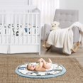 thumbnail image 2 of Sweet Jojo Designs Construction Truck Boy Baby Playmat Tummy Time - Alfombra de juegos para bebés, color gris, amarillo, negro, azul y verde, 2 of 4