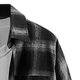 thumbnail image 4 of Beugl Mens Shirts Clearance, Men's Casual and Fashionable Loose and Trendy Pocket Plaid Lapel Long Sleeve Shirt Button Down Shirt for Men, Flannel Shirt for Men Black M, 4 of 6
