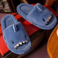 thumbnail image 2 of ZHAOCHENG Pantuflas de algodón con punta abierta y diseño de tiburón para mujer, para el hogar, para invierno, suaves, de felpa, unisex, 42-43, 2 of 5