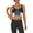 Green Dream, variant on Aqua Womens Strappy Colorblock Sports Bra