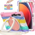 thumbnail image 1 of Funda para Samsung Galaxy Tab S10 Lite/S10 FE/S9 FE de 10,9 pulgadas/Tab S9 de 11 pulgadas, cubierta de silicona resistente con asa, soporte de 360 ​​grados, correa y soporte para S Pen., 1 of 9