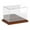 Hardwood Base (Mirrored), variant on Plymor Clear Acrylic Display Case with Hardwood Base (Mirror Back), 6" W x 4" D x 4" H
